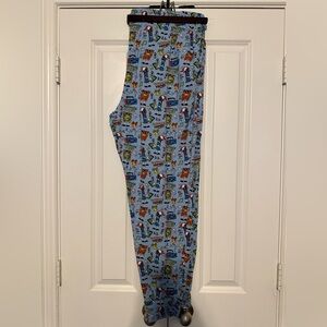 New Men’s blue pajama lounge Christmas Rapping Paper pj pants size‎ XL